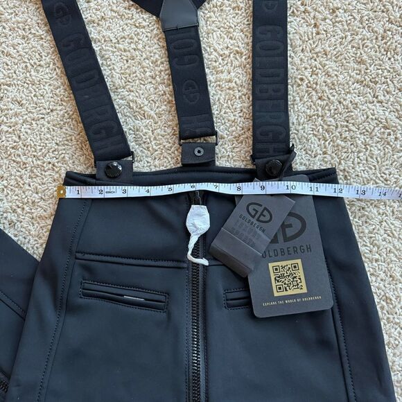 GOLDBERGH WOMEN'S HIGH END SALOPETTE SKI PANTS SKI BIBS BLACK NWT 4 - Picture 3 of 7